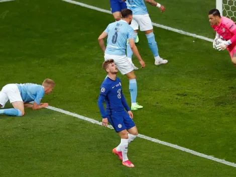 Video: Timo Werner falló 3 goles con Chelsea en 15 minutos