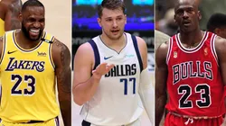 LeBron James, Luka Doncic y Michael Jordan