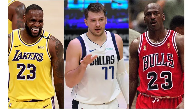 LeBron James, Luka Doncic y Michael Jordan