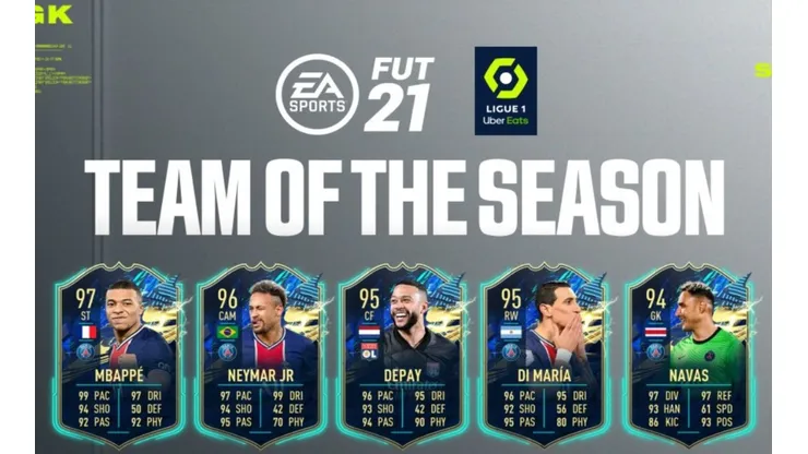 Salió el TOTS de la Ligue 1 en FIFA 21 Ultimate Team