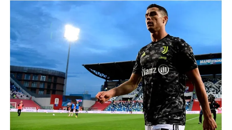 Cristiano Ronaldo durante un entrenamiento con Juventus.