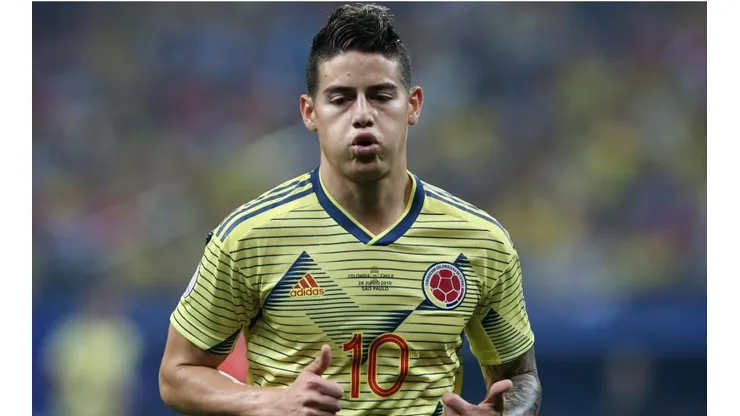James Rodríguez durante un encuentro con Colombia.