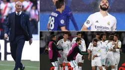 Zinedine Zidane y jugadores de Real Madrid.