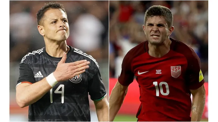 Javier Chicharito Hernández y Christian Pulisic
