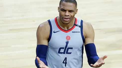 Russell Westbrook en el segundo partido ante los 76ers. (Foto: Getty)