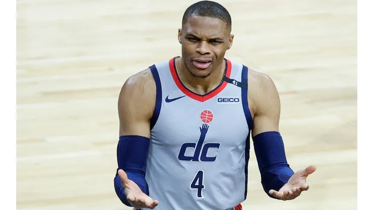 Russell Westbrook en el segundo partido ante los 76ers. (Foto: Getty)