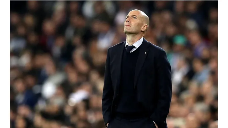 Zinedine Zidane durante un encuentro con Real Madrid.