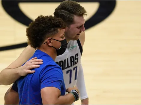 Patrick Mahomes fue el fan °1 de Luka en el Mavericks-Clippers