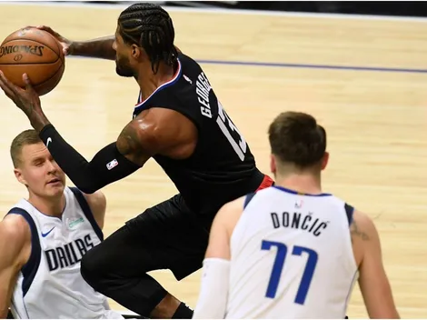 ¡Rotura de cadera y al suelo! Paul George abusó de Kristaps Porziņģis tras épico regate