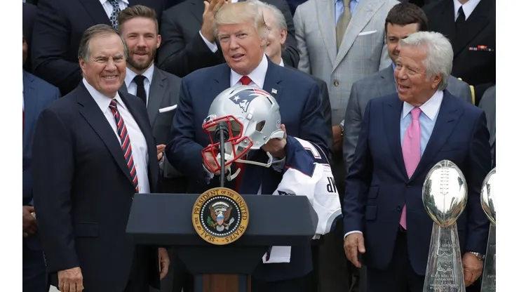 Bill Belichick, Donald Trump y Robert Kraft
