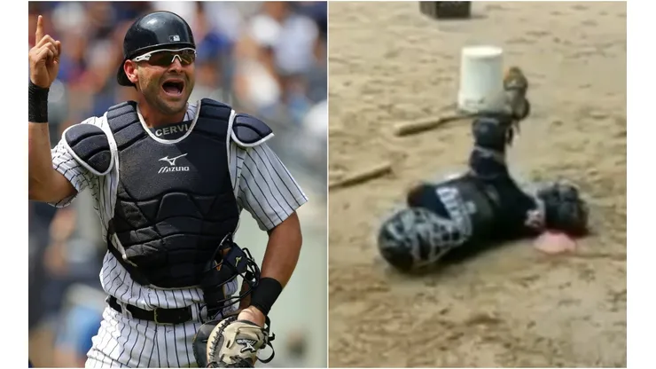 Francisco Cervelli denuncia un entrenamiento a un niño catcher (Foto: Getty y captura de pantalla)