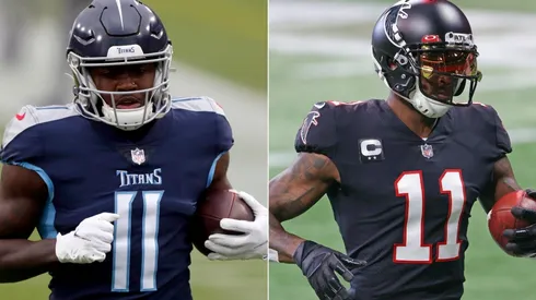 A la izquierda, AJ Brown. A la derecha, Julio Jones. (Foto: Getty).