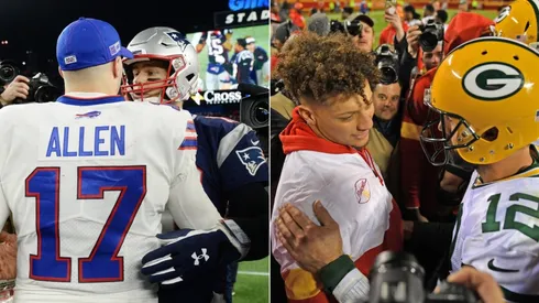 Tom Brady, Josh Allen, Patrick Mahomes y Aaron Rodgers