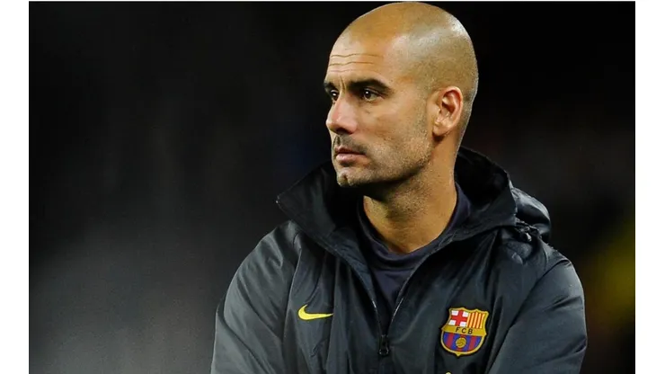 Pep Guardiola durante un encuentro con Barcelona-