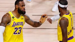 LeBron James y Kentavious Caldwell Pope