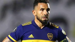 Carlos Tévez partió de titular en la Bombonera contra The Strongest por la Copa Libertadores (Foto: Getty Images).