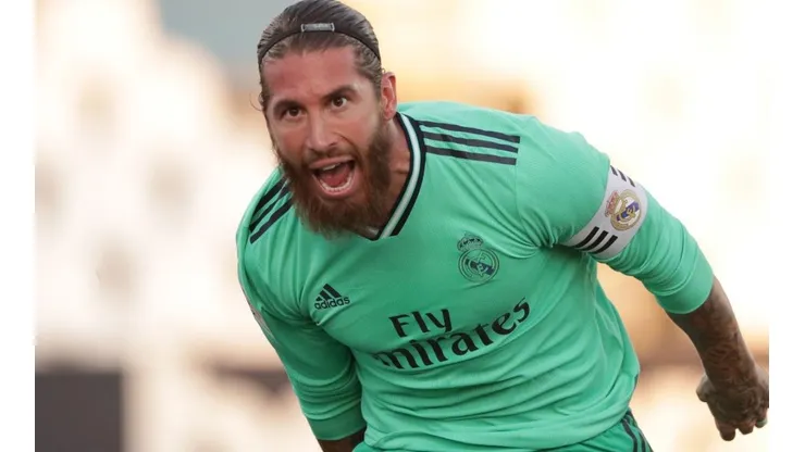 Sergio Ramos durante un encuentro con Real Madrid.