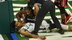 Giannis Antetokounmpo y Trevor Ariza (Foto: Getty)