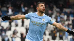 Sergio Agüero rompiendo el récord de Wayne Rooney (Foto: Getty Images)