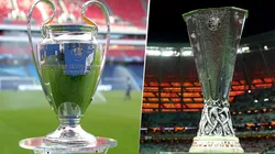 Trofeos de la UEFA Champions League y UEFA Europa League (Fotos: Getty Images)