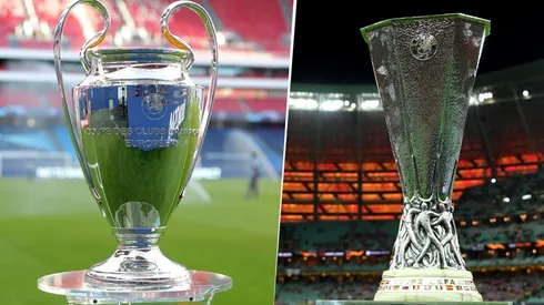 Trofeos de la UEFA Champions League y UEFA Europa League (Fotos: Getty Images)