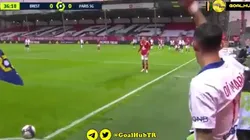 Di María antes de marcar el gol.