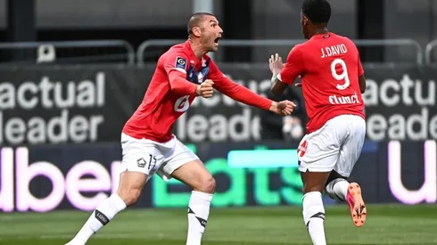 El festejo de los jugadores de Lille.