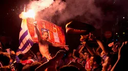 Así festejaron La Liga los Colchoneros en 2014. (Getty Images)