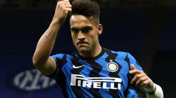 Lautaro Martínez durante un encuentro con Inter de Milan.