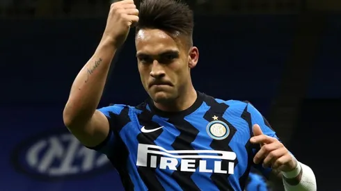 Lautaro Martínez durante un encuentro con Inter de Milan.