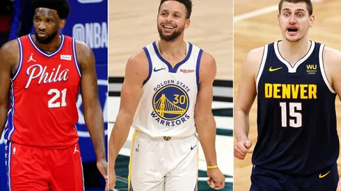 Joel Emiid, Stephen Curry y Nikola Jokic