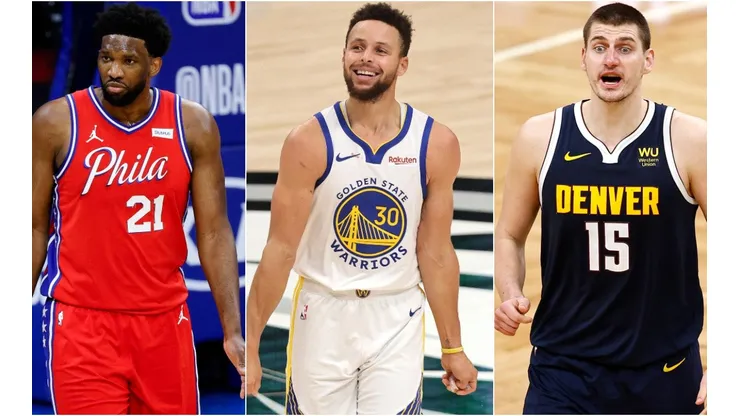 Joel Emiid, Stephen Curry y Nikola Jokic
