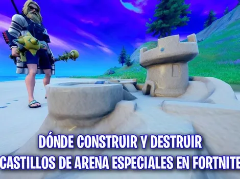 Dónde construir y destruir castillos de arena especiales en Fortnite