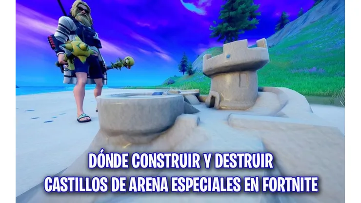 Dónde construir y destruir castillos de arena especiales en Fortnite