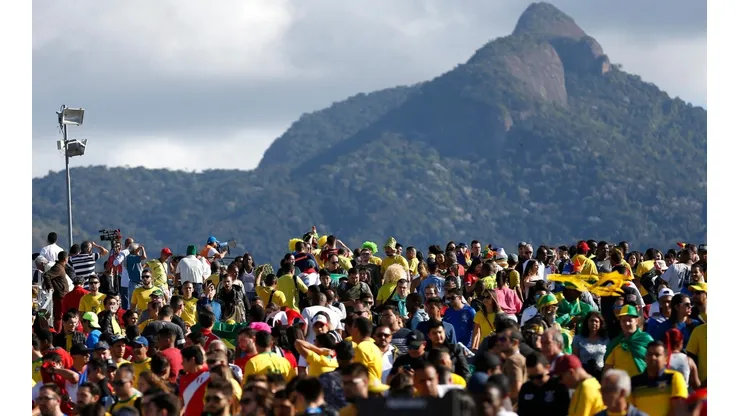 Los hinchas de Argentina copando Brasil durante la Copa América 2019 (Getty Images)