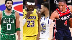 Jayson Tatum, LeBron James, Stephen Curry y Russell Westbrook (Fotos: Getty)