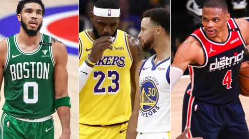 Jayson Tatum, LeBron James, Stephen Curry y Russell Westbrook (Fotos: Getty)