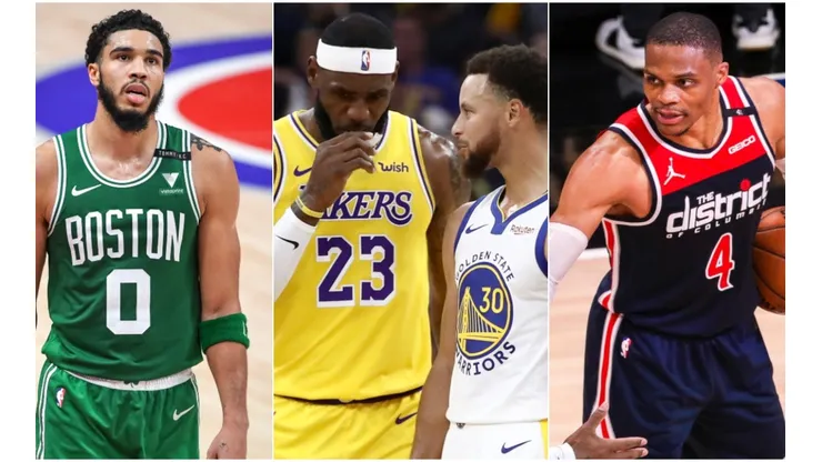 Jayson Tatum, LeBron James, Stephen Curry y Russell Westbrook (Fotos: Getty)