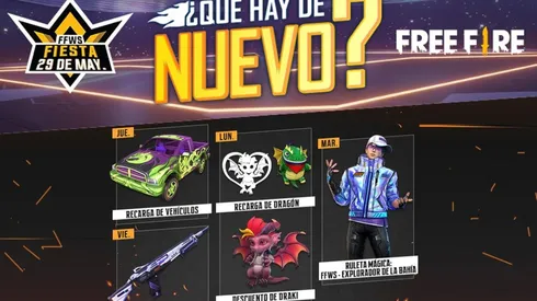 Nueva Ruleta Mágica de la FFWS destaca en la Agenda Semanal de Free Fire
