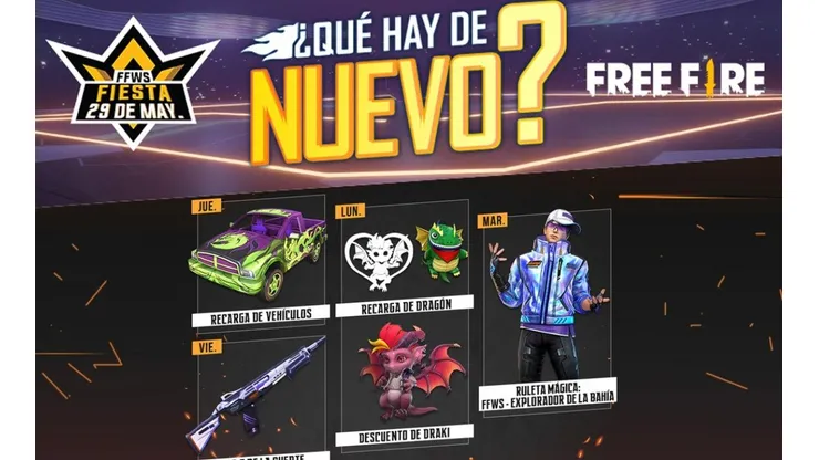 Nueva Ruleta Mágica de la FFWS destaca en la Agenda Semanal de Free Fire
