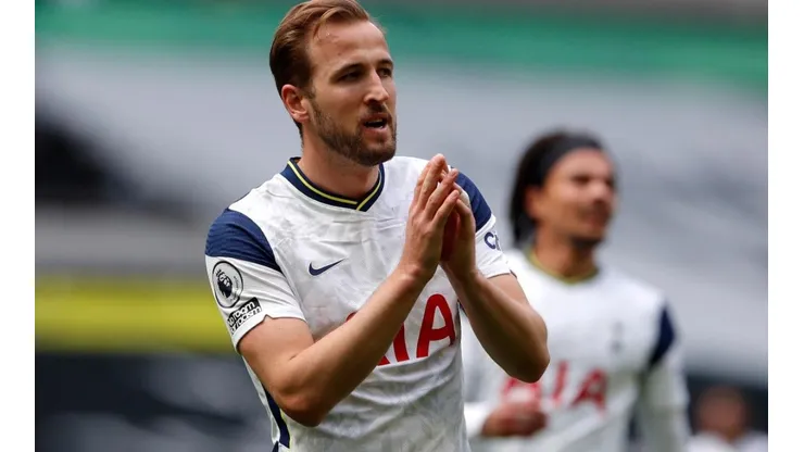 Harry Kane durante un encuentro con Tottenham.