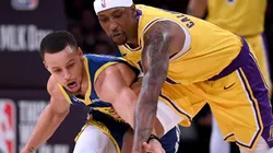 Stephen Curry y Kentavious Caldwell-Pope