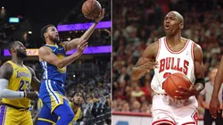 LeBron James, Stephen Curry y Michael Jordan