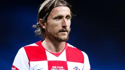 Luka Modric durante un encuentro con Croacia.