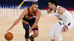 Stephen Curry y Dillon Brooks