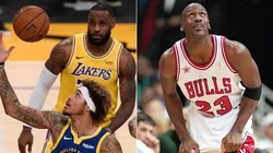 Kelly Oubre Jr., LeBron James y Michael Jordan