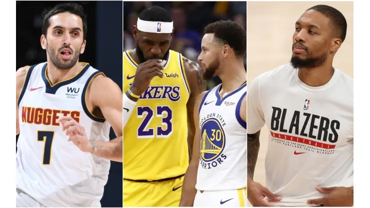 Campazzo LeBron Curry y Lillard (Fotos: Getty)