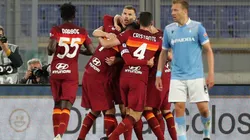 El festejo de los jugadores de Roma.