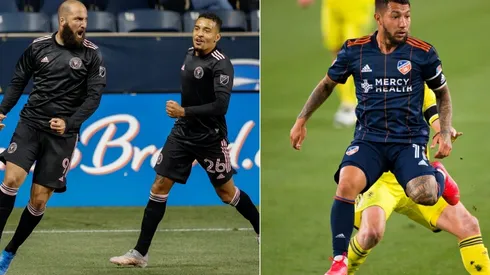 Gonzalo Higuaín y Luciano Acosta