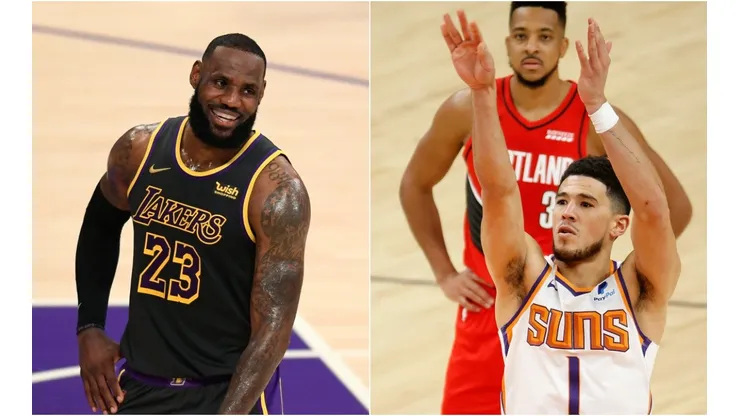 LeBron James y Devin Booker